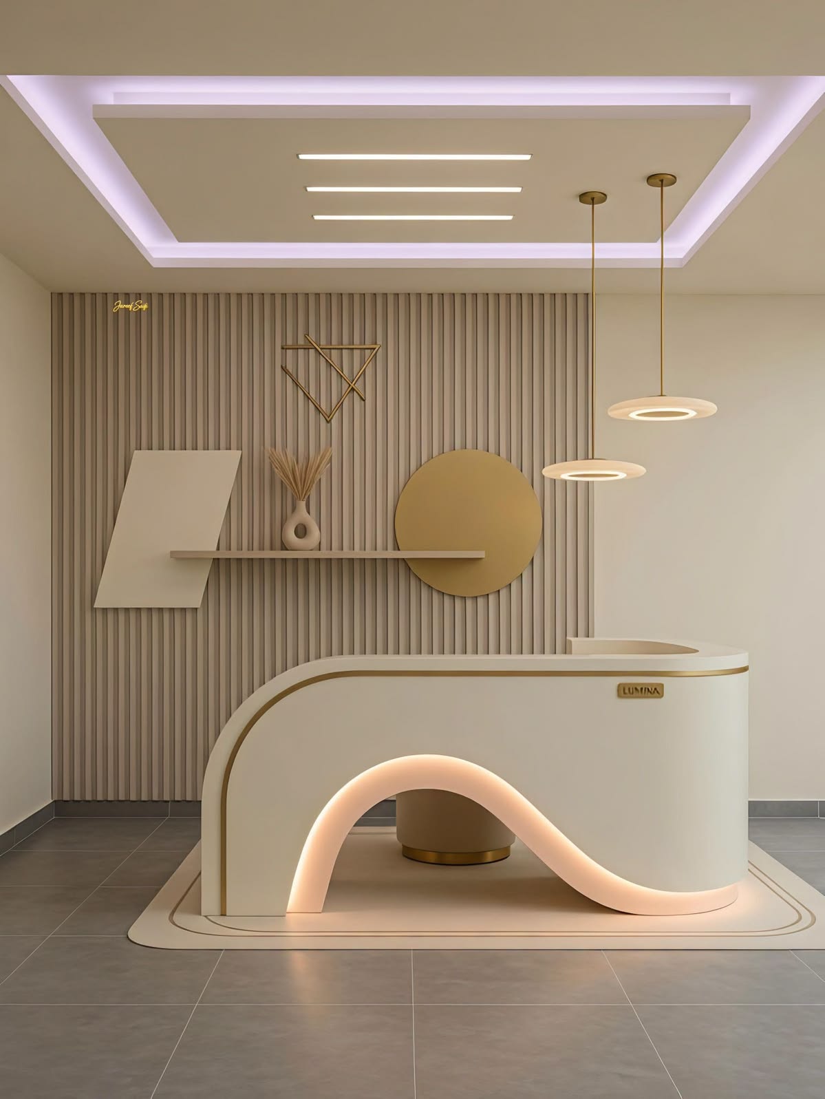 Executive Reception Suite featuring Recessed Downlights & Accent Glow #20